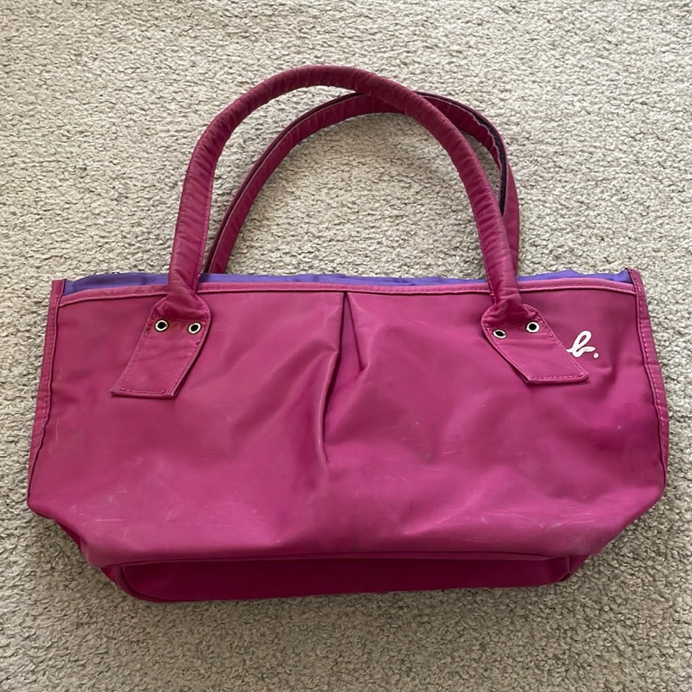 Agnes b. Voyage pink small tote bag